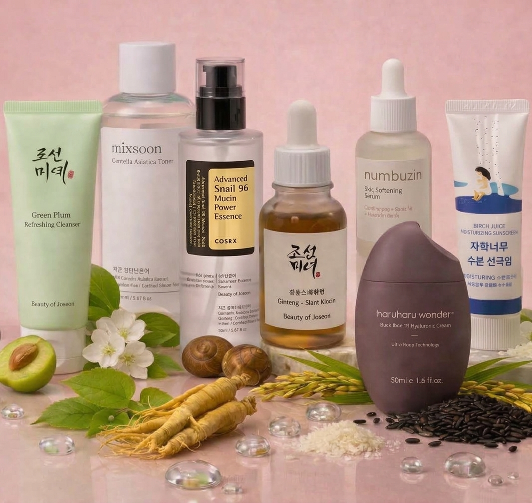 Brightening & Glow – 7-Product Korean Skincare Set with Routine Guide