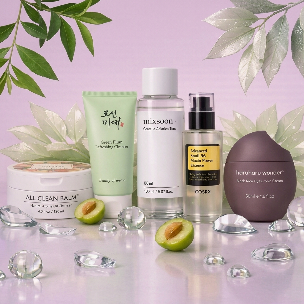 Glass Skin – 5-Product Korean Skincare Set with Routine Guide
