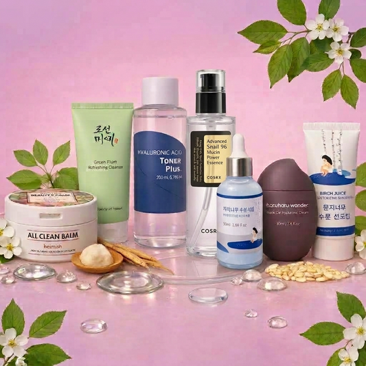 Hydration & Plumping – 7-Product Korean Skincare Set with Routine Guide